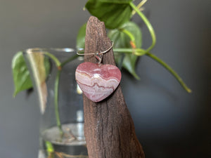 Rhodochrosite Heart Pendant