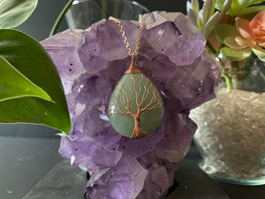 Green Aventurine Tree of Life Pendant