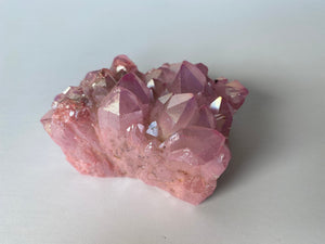 Bubblegum Pink Aura Quartz Cluster