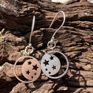 Silver Moon and Stars Earrings