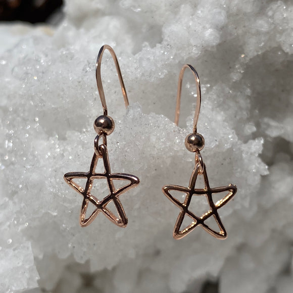 Rose Gold Star Earrings