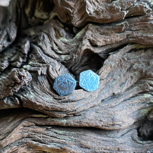 D20 Dice Stud Earrings