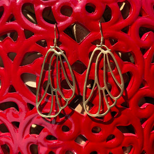 Gold Butterfly Wing Earrings