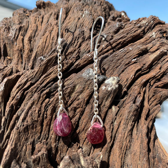 Pink Spinel Drop Earrings